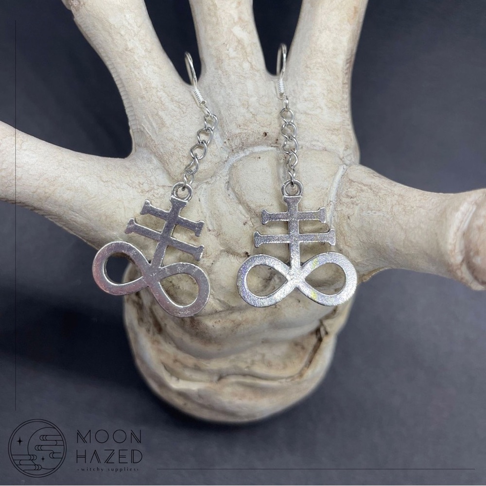 Leviathan Cross Long Earrings